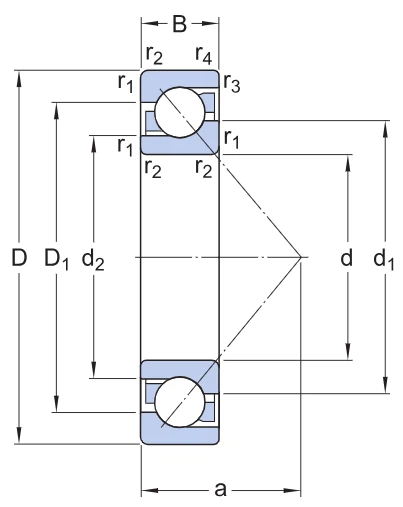 7305 B - Single Row Angular Contact Ball Bearing
