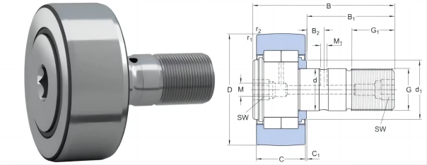 NUKR 52 A - Cam Followers (Stud-Type Track Rollers)