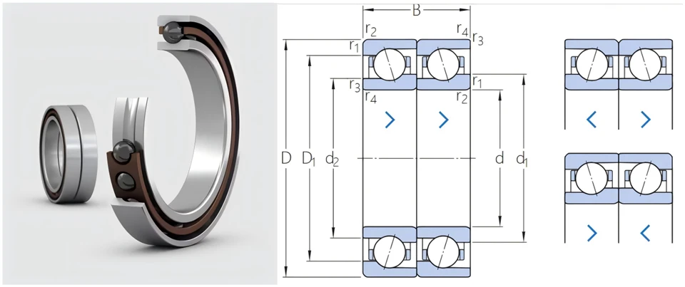 71909 ACE/HCP4ADGA- Super-Precision Single Row Angular Contact Ball Bearing