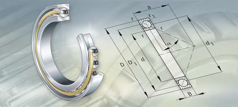 7384-B-MP Single Row Angular Contact Ball Bearings